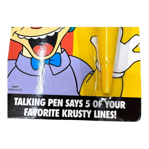 Vintage The Simpsons Krusty The Clown Talking Pen Adult Humor New Old Stock - Picture 4 of 4